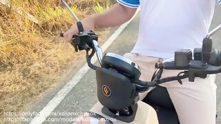 Scooter Twink Road Fucked Ass Destroyed Gushing Creampie Load