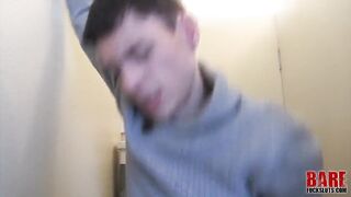 Public Bathroom Bareback Cocksucker Destroyed Gushing Cum