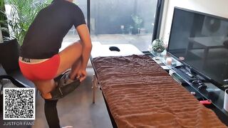 Twink Massage Erupts Big Cock Cum Gush Down Throat Choke