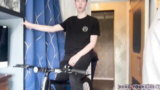 MASSIVE COCK TWINK TRAIN MIRROR CUM FLOOD DESTROYS SPUNK SWAP