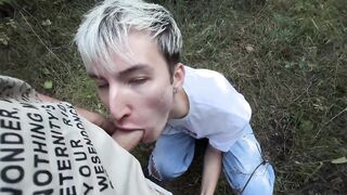 Daddy Destroys Twink Hole Raw in Car Bareback Cum Gush
