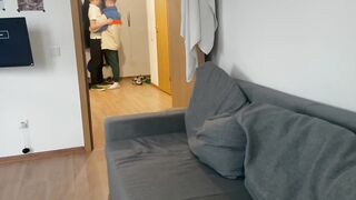 Twink Lures Big Dick Buddy Over Gags on Cum Flood Explosion