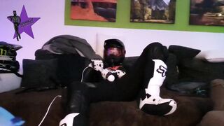 Biker Cums Flooding Inside Dainese Suit Gushing Cum Wreckage