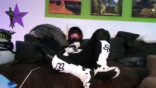 Biker Cums Flooding Inside Dainese Suit Gushing Cum Wreckage