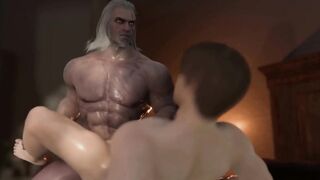 Scarred Witcher Daddy's Huge Cock Ruins Twink Hole Missionary