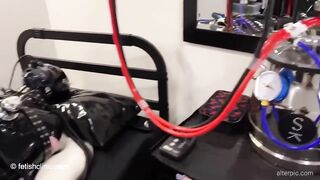 Electric Latex Suit Milks Gay Cock Gushing Destroyed