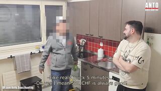 Married Plumber Chokes on First Gay Cock Gushing Massive Load