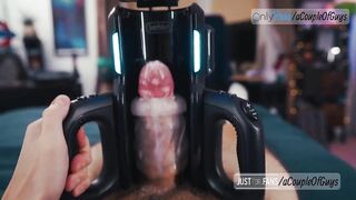 ???????? Monster Cock Twink Double Gushes Destroyed By Fuck Machine First Time