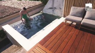 Axel Abysse Rips Gaping Hole Poolside Solo Fist Destroyer Cum Gush