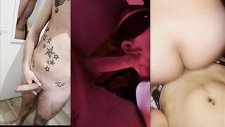Inked Jock Gushes Piss Cum Raw Anal Shower Destroyed
