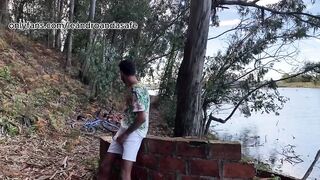 Woods Stranger BBC Rips Femboy Ass Raw Gushing Cum Explosion