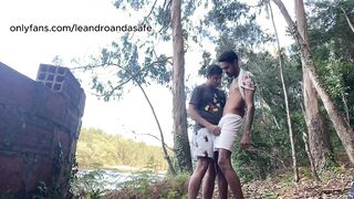 Woods Stranger BBC Rips Femboy Ass Raw Gushing Cum Explosion