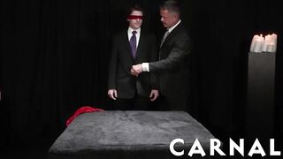 Daddy Reece Wrecks Blindfold Twink Dex in Brutal Bareback Breeding