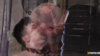 DILF Sebastian Chokes Twink Alex Gushing Deepthroat Destroy