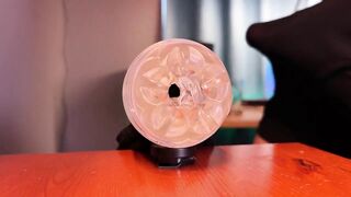 Precum Fountain DESTROYS Fleshlight No Lube GUSHING Cum