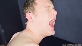 Benny Fox Choked Gushing Mika Ayden's Huge Cock Juices Ass Destroyed Raw