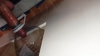 Huge Pinoy Cock Rams Bottle Throat Gushes Massive Cum Flood