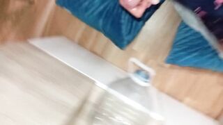 Huge Pinoy Cock Rams Bottle Throat Gushes Massive Cum Flood