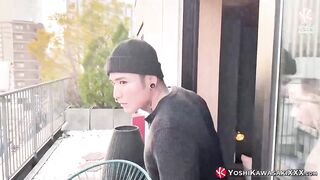 Hung Rio Bareback Destroys Yoshi Kawasaki Rooftop Cum Gush