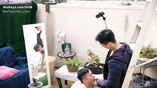 Asian Twink Bareback Rooftop Fuck Tyler Wu Gushes Cum Destroyed