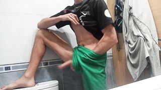 Friend Begs Helicopter My Huge Flaccid Cock Destroyed Bathroom