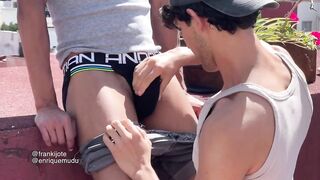Choked Gagging on 9in Uncut Beast Deepthroat Destroyed Outdoor Cum Gush