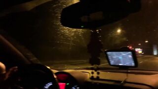 Twink Chokes On Big Latino Dick In Car Then Face Gushes Cum