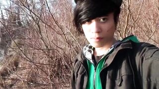 Jon Arteen Twink Cock Pisses Lake Then Bursts Cum Geysers Outdoors