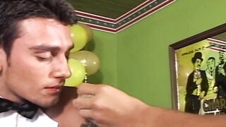 Muscular Latinos Bareback Trio Destroy Bar Ass Gushing Cum