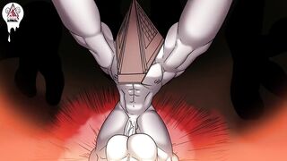 Pyramid Head's Big Dick Gushes Cum Destroys Twink Ass Raw