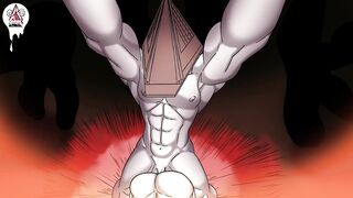 Pyramid Head's Big Dick Gushes Cum Destroys Twink Ass Raw