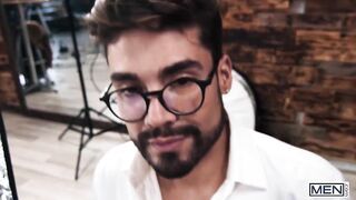 Dann Grey Gags on Papi Kocics Huge Cock After Pit Lick Worship Destroyed