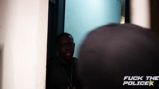 Hung Uncut BBC Destroys Cop's Smooth White Ass Gushing Cum