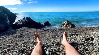 Twink Chokes Massive Daddy Dick Swallows Load Then Ass Gushed Raw on Nude Beach