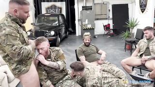Skullfuck Shaved Rifleman Chokes Gushing Cum Destroyed