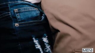 Malik Delgaty Destroys Coworker Jackson Cooks Shaved Ass Gushing Cum