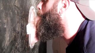 Ginger Beard Gloryhole Slut Rides Cock Chokes Cum Flood Bareback