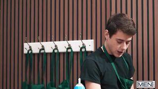 Barista Joey Mills Facefucks Sam Ledger Gushing Cum Choked Sloppy Coffee Destruction