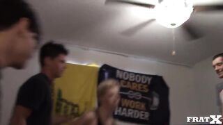 Frat Boys FUCK TO WIN Raw Doggy Blowbang Cum Gush Destruction