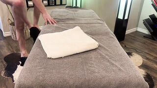 Shaved Hunk Destroys Horny Daddy Ass in Massage Fuck