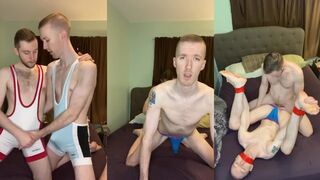 Bound Gagged Twink Bareback Bred and Creampied Raw