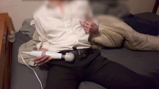 Electric Maiki crushed suit nipples until cum drenched gay squirming