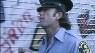 Police gets stuffed outdoors with a huge cock throat fucked and balls drained