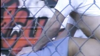 Police gets stuffed outdoors with a huge cock throat fucked and balls drained