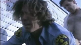 Police gets stuffed outdoors with a huge cock throat fucked and balls drained