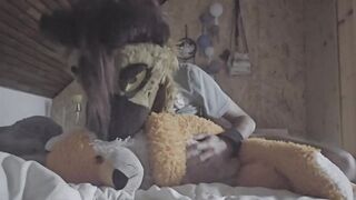 Plush fox love sucked dry by hungry cock