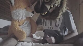 Plush fox love sucked dry by hungry cock