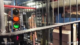 Eli Thorne destroys bareback Tom Storm in kinky dungeon