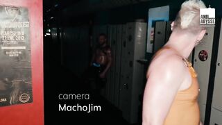 Thiago shoves his arm up Axel’s gaping fisting hole while he chokes on his tattooed muscle
