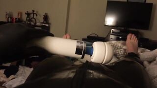 Latex Catsuit Choked Rubber Holes Until Creamy Cumshot